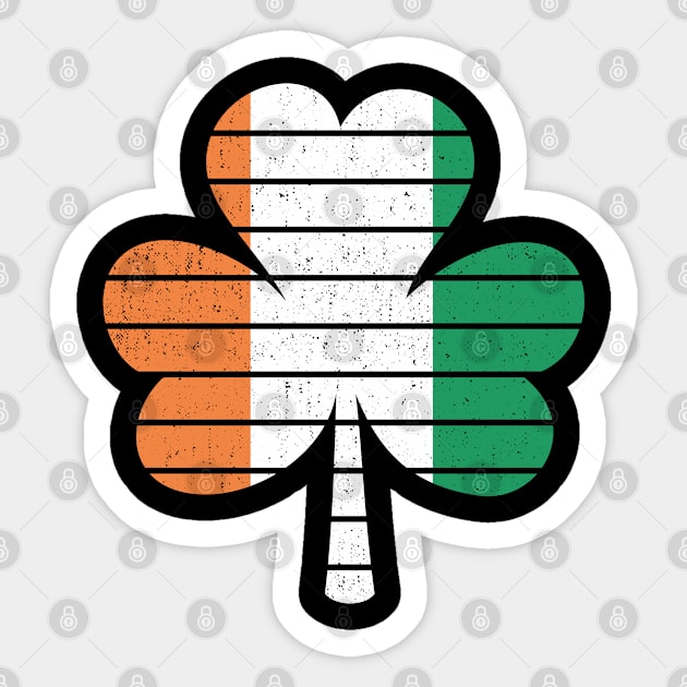 Funny St Patricks Day Vintage Retro Clover Sticker by trendingoriginals